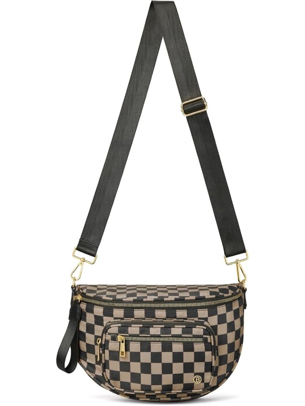 Stylish Checkered Crossbody Bag for Women | Large Diaper Purse for Moms, Travel